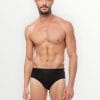 Μινέρβα Mengear 90-20521 Ανδρικά Σλιπ με Εξωτερικό Λάστιχο σε Μαύρο Χρώμα - Σετ 2 Τεμαχίων