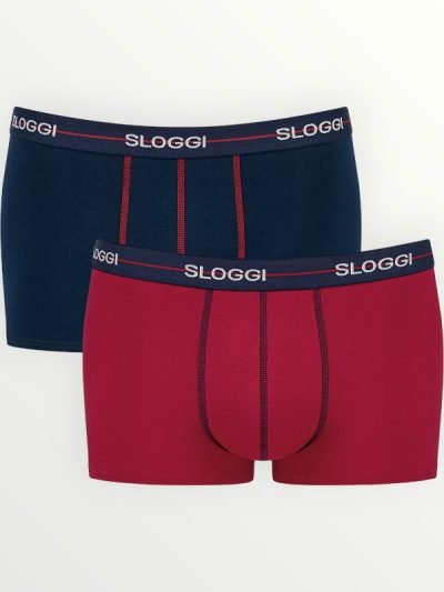 Μπόξερ Sloggi Start Hipster Μπλε/Κόκκινο - Σετ 2 Τεμαχίων (10206968-M008)