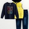 Σετ 3τμχ. Funky Κίτρινο/Μαρίν/Τζιν (223-395110-1)