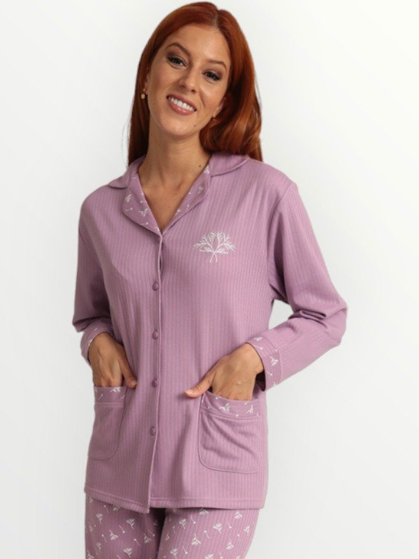 Γυναικεία Πιτζάμα Lydia Creations Λιλά (23573)