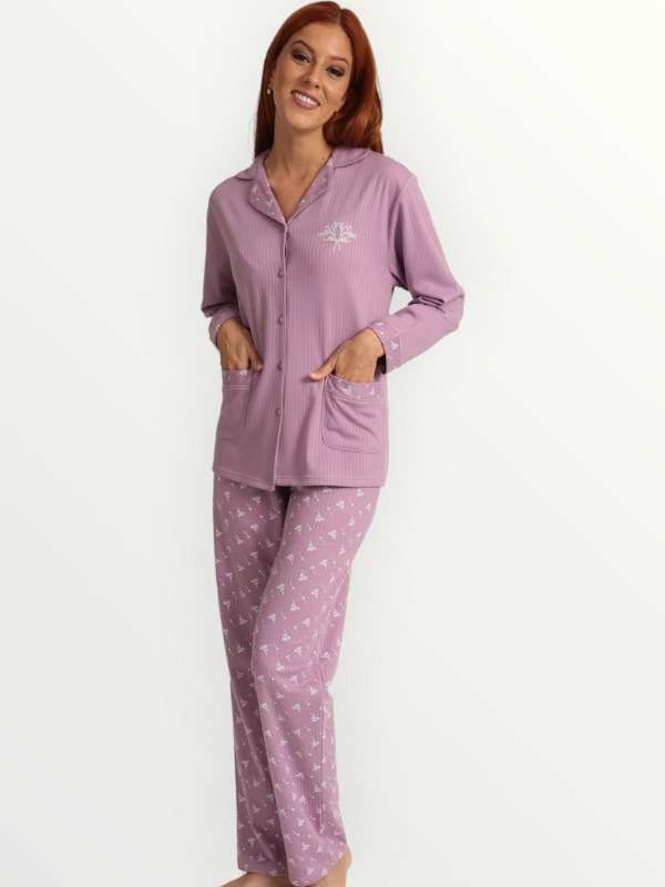 Γυναικεία Πιτζάμα Lydia Creations Λιλά (23573)