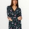 Νυχτικό Βαμβακερό Μινέρβα Πετρόλ Floral (90-52419)
