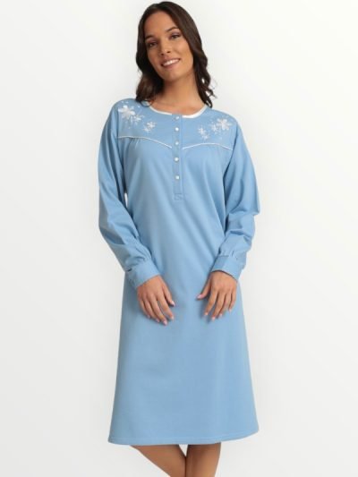 Γυναικείο Νυχτικό Φούτερ Lydia Creations Σιέλ (23505)