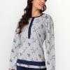 Γυναικεία Πιτζάμα Lydia Creations Γκρι Μελανζέ/Μαρίν (23546)