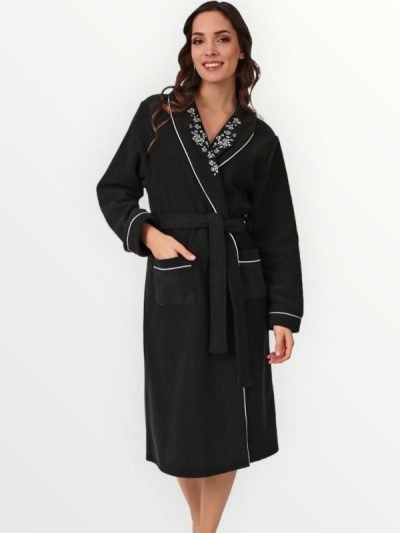 Γυναικεία Ρόμπα Φλις Lydia Creations Μαύρο (23629)