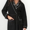 Γυναικεία Ρόμπα Φλις Lydia Creations Μαύρο (23629)