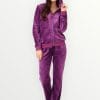 Γυναικείο Σετ Homewear Βελουτέ Lydia Creations Μωβ (23632)