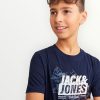 Μπλούζα Βαμβακερή Jack & Jones Μαρίν (12254186)