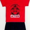 Σετ Βερμούδα Action Sportswear Κόκκινο/Μαύρο (22420008)