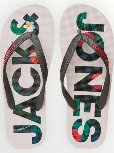 Jack & Jones Σαγιονάρες Flip Flops Εκρού/Λαδί (12236507)