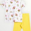 Σετ Κολάν Funky Λευκό Allover/Banana Cream (124-919101-1)