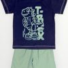 Σετ Βερμούδα Action Sportswear Μπλε/Λαδί (22420011)