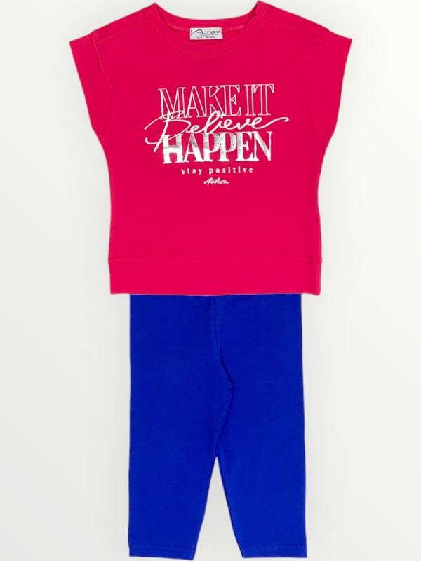 Σετ Κολάν Action Sportswear Φουξ/Ρουά (22430072)