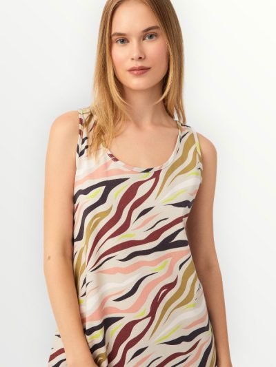 Νυχτικό Βαμβακερό Μινέρβα Εκρού Animal Zebra (90-52544)