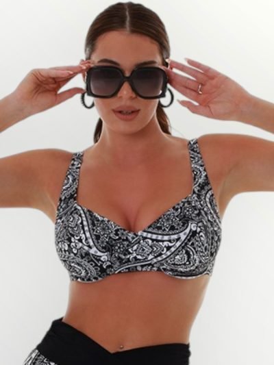 Bluepoint Bikini Top ‘Hippie Chic’ Cup E Ασπρόμαυρο (24066011)