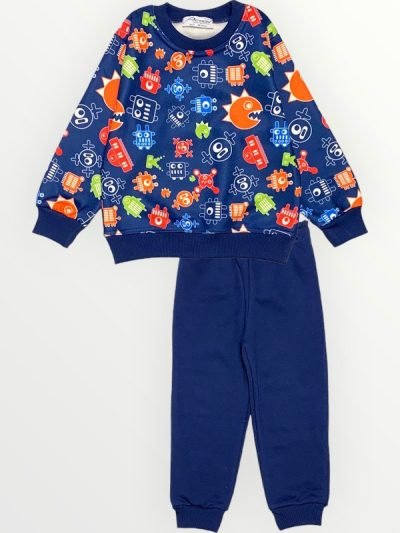 Σετ Φόρμας Action Sportswear Εμπριμέ/Ίντιγκο (12420031)