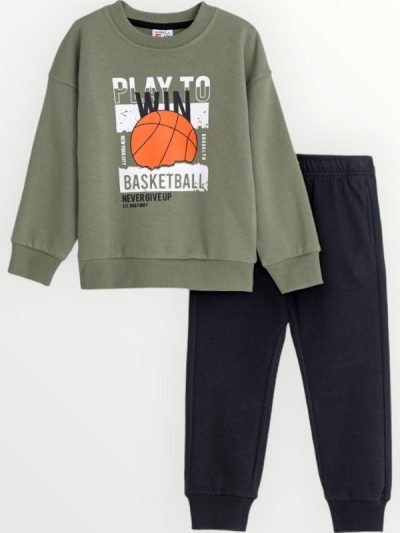 Σετ Φόρμας Funky Ανοιχτό Χακί/Μαύρο (225-317107-2)