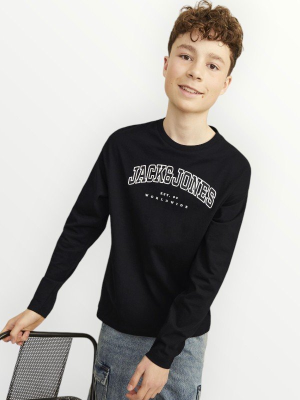 Μπλούζα Βαμβακερή Jack & Jones Μαύρο (12258928)