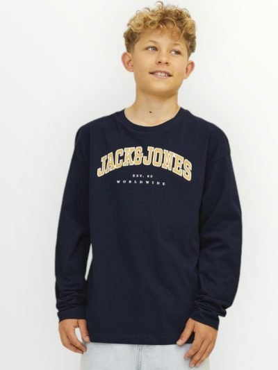 Μπλούζα Βαμβακερή Jack & Jones Μαρίν (12258928)