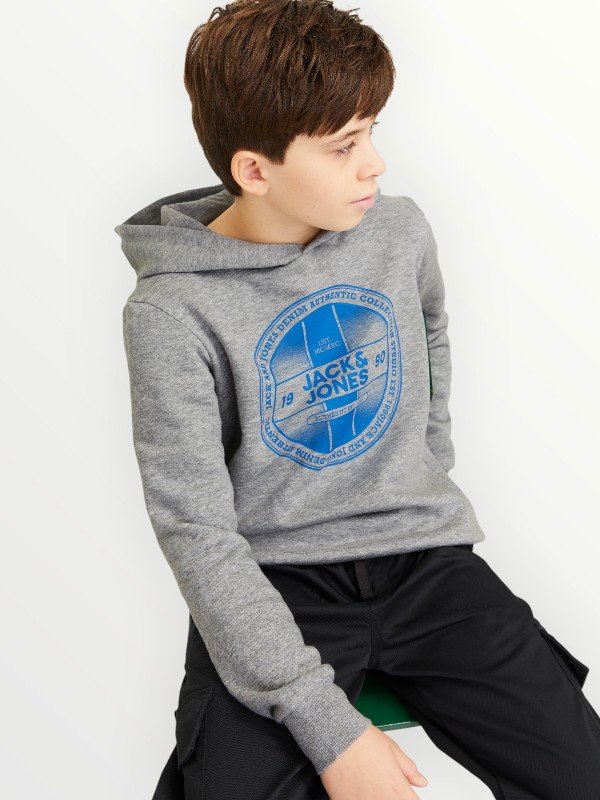 Μπλούζα Φούτερ Jack & Jones Γκρι Μελανζέ (12259879)