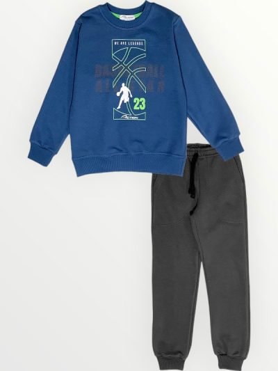 Σετ Φόρμας Action Sportswear Ραφ/Μαύρο (12410013)