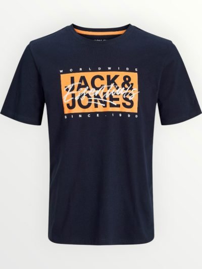 Μπλούζα Βαμβακερή Jack & Jones Μαρίν (12269882)