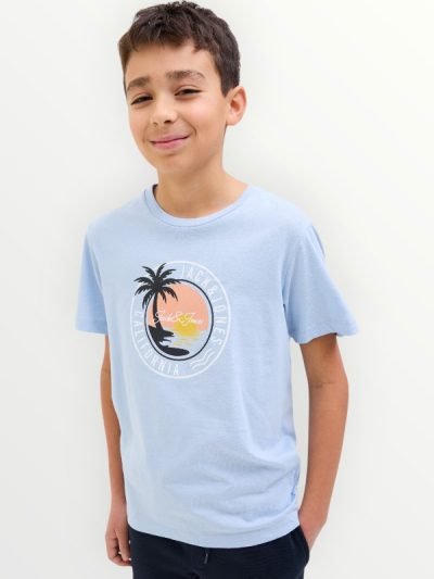 Μπλούζα Βαμβακερή Jack & Jones Σιέλ (12269922)