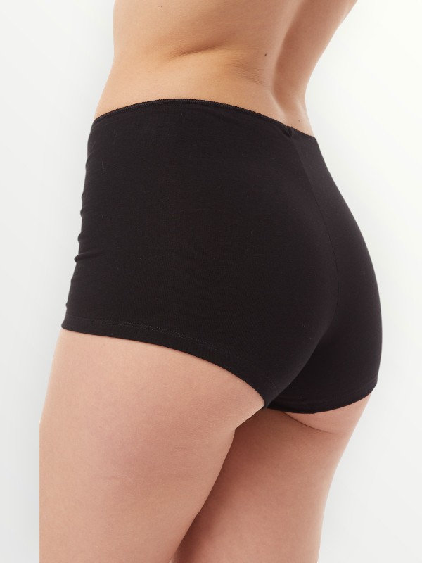 Σλιπ Μινέρβα Βαμβακερό Γυναικείο Invisible Boxer Μαύρο (90-81357) - Σετ 2 Τεμαχίων