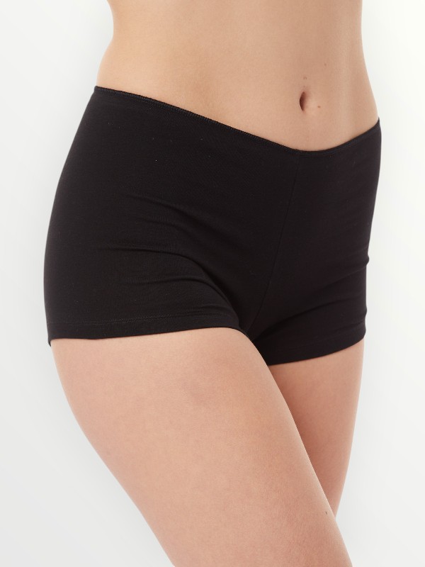 Σλιπ Μινέρβα Βαμβακερό Γυναικείο Invisible Boxer Μαύρο (90-81357) - Σετ 2 Τεμαχίων