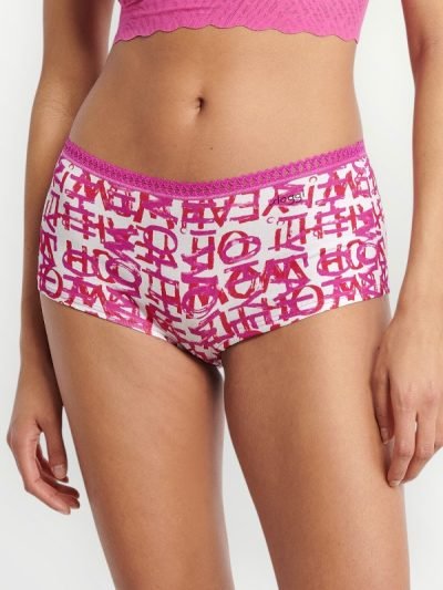 Σλιπάκια Sloggi GO Crush Short C3P Φουξ/Κόκκινο/Εμπριμέ (10219652-M020) - Σετ 3 Τεμαχίων