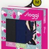 Σλιπάκια Sloggi GO Crush String C3P Μπλε/Μαύρο/Εμπριμέ (10219686-M008) - Σετ 3 Τεμαχίων