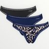 Σλιπάκια Sloggi GO Crush String C3P Μπλε/Μαύρο/Εμπριμέ (10219686-M008) - Σετ 3 Τεμαχίων