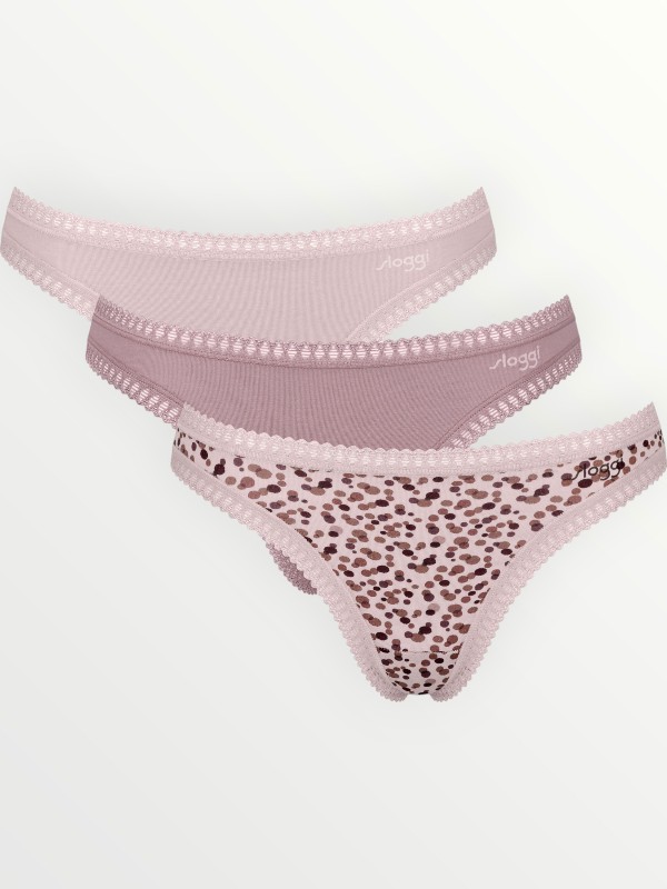 Σλιπάκια Sloggi GO Crush String C3P Μπεζ/Μόκα/Animal (10219686-V001) - Σετ 3 Τεμαχίων