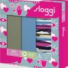 Σλιπάκια Sloggi GO Crush String C3P Λαδί/Ραφ/Εμπριμέ (10219704-M010) - Σετ 3 Τεμαχίων