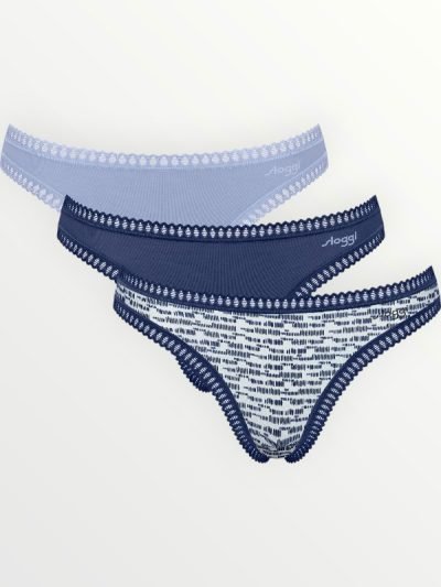 Σλιπάκια Sloggi GO Crush String C3P Μαρίν/Σιέλ/Εμπριμέ (10219704-V003) - Σετ 3 Τεμαχίων