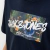 Μπλούζα Βαμβακερή Jack & Jones Μαρίν (12269916)