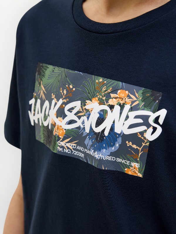 Μπλούζα Βαμβακερή Jack & Jones Μαρίν (12269916)