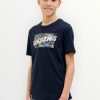 Μπλούζα Βαμβακερή Jack & Jones Μαρίν (12269916)