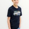 Μπλούζα Βαμβακερή Jack & Jones Μαρίν (12269916)