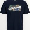 Μπλούζα Βαμβακερή Jack & Jones Μαρίν (12269916)