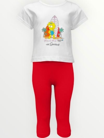Σετ Κολάν Action Sportswear Λευκό/Κόκκινο (22540022)