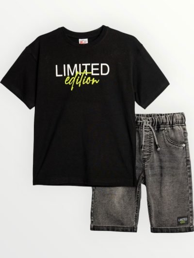Σετ Βερμούδα Funky Μαύρο/Μαύρο Τζιν (125-102101-1)