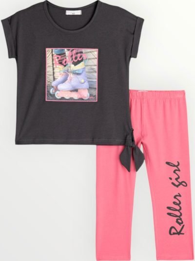 Σετ Κολάν Funky Ανθρακί/Barbie Pink (125-539103-1)