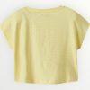 Μπλούζα Crop Top Βαμβακερή Name It Κίτρινο (13215793)