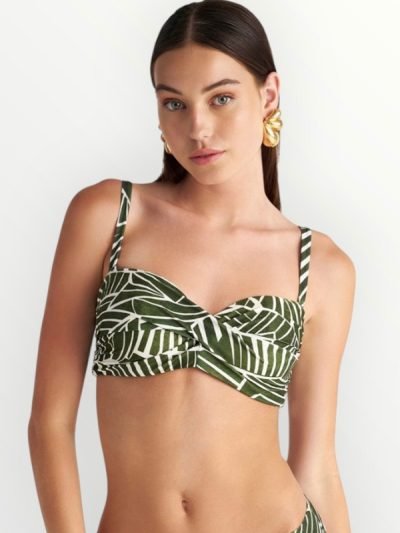Blu4u Strapless Bikini Top ‘Amazon Stripes’ Cup D Πράσινο Εμπριμέ (25366112)