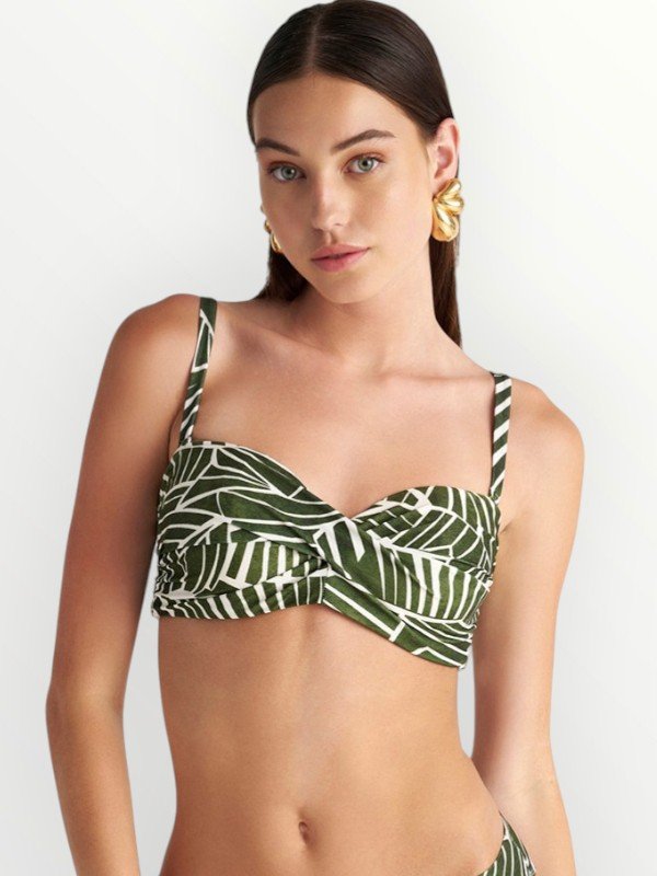 Blu4u Strapless Bikini Top ‘Amazon Stripes’ Cup D Πράσινο Εμπριμέ (25366112)