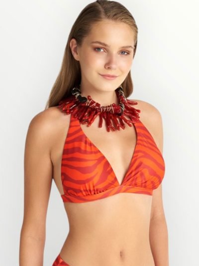 Blu4u Τρίγωνο Bikini Top ‘Fashion Solids’ Cup D Πορτοκαλί Εμπριμέ (25366382)