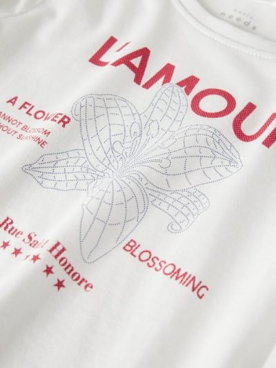 Μπλούζα Βαμβακερή Name It Λευκό (13224950)