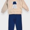 Σετ Φόρμας Action Sportswear Μπεζ/Μαρίν (12520017)
