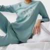 Γυναικεία Βαμβακερή Πιτζάμα Μινέρβα Sage Green (90-52644)